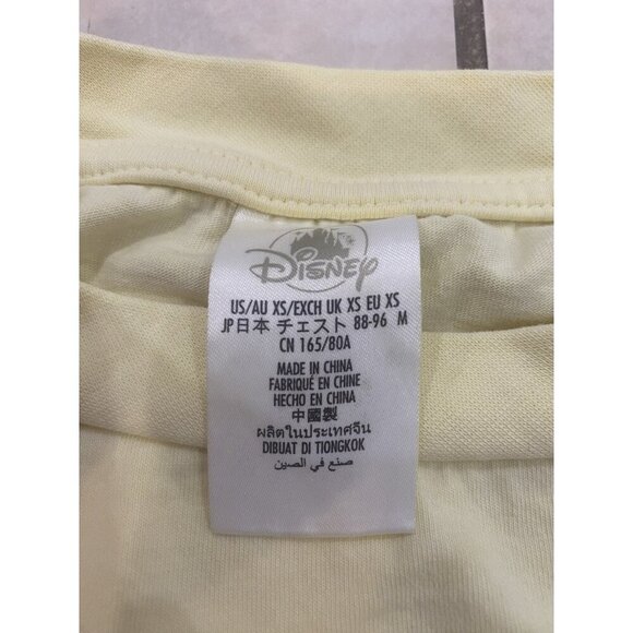 Yellow Disney Adults Unisex Sz XS Mickey Mouse Long Sleeve Crew Neck Embroidered - Picture 8 of 9